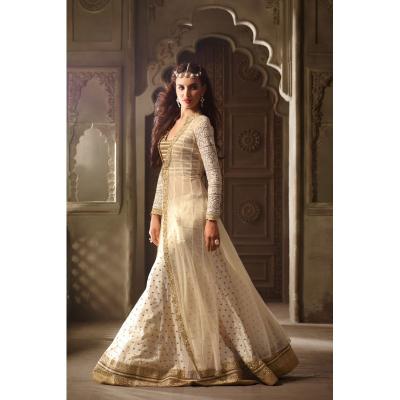 Maisha White Gold Lehenga Choli