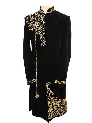 Black Velvet Sherwani