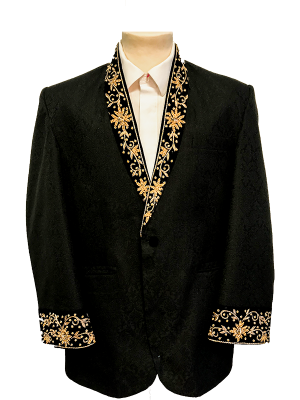 Black Raw Silk Blazer