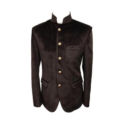 Brown Velvet Nehru Blazer