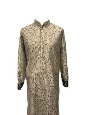 Beige Brocade Kurta