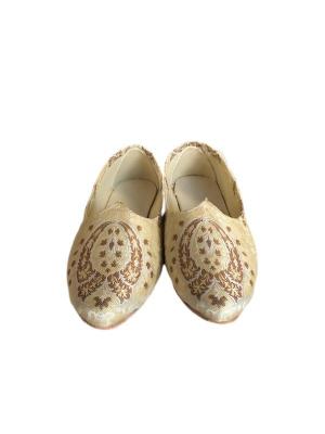 Light Gold/Brown Khussa Loafer