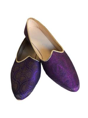 Purple Brocade Khussa/Loafer
