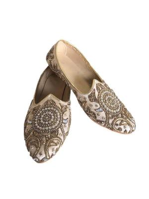 Peach Silk Khussa/ Loafer