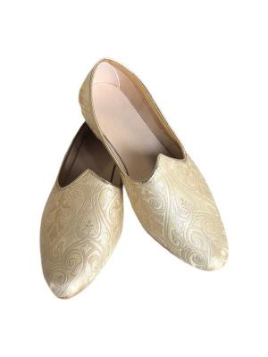 Light Gold Brocade Khussa/ Loafer