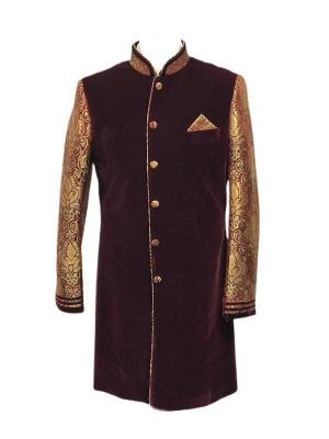 Maroon Velvet Sherwani