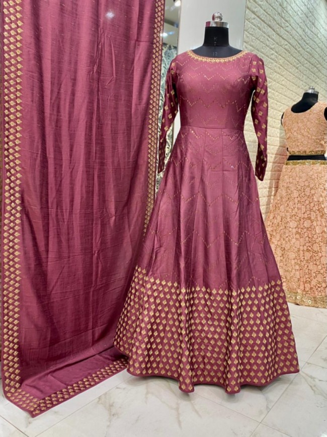 Grape Coloured Long Dress