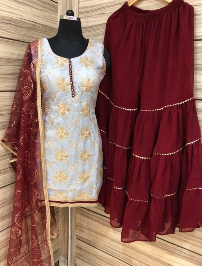 Georgette 3 Piece Sharara