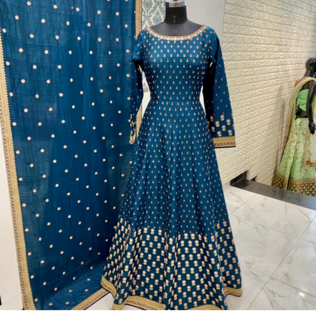 Blue Coloured Long Dress