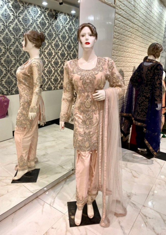 Peach Punjabi Kameez