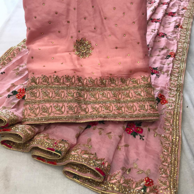 Baby Pink Punjabi Suit
