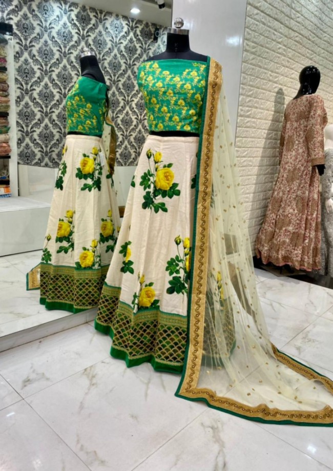 Floral Print Lehenga Choli