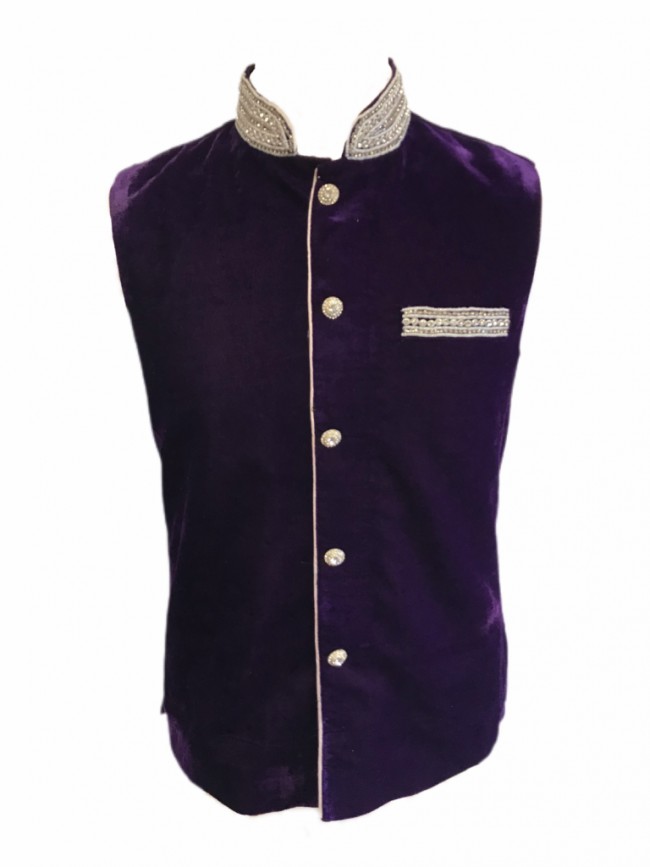 Purple Velvet Waistcoat