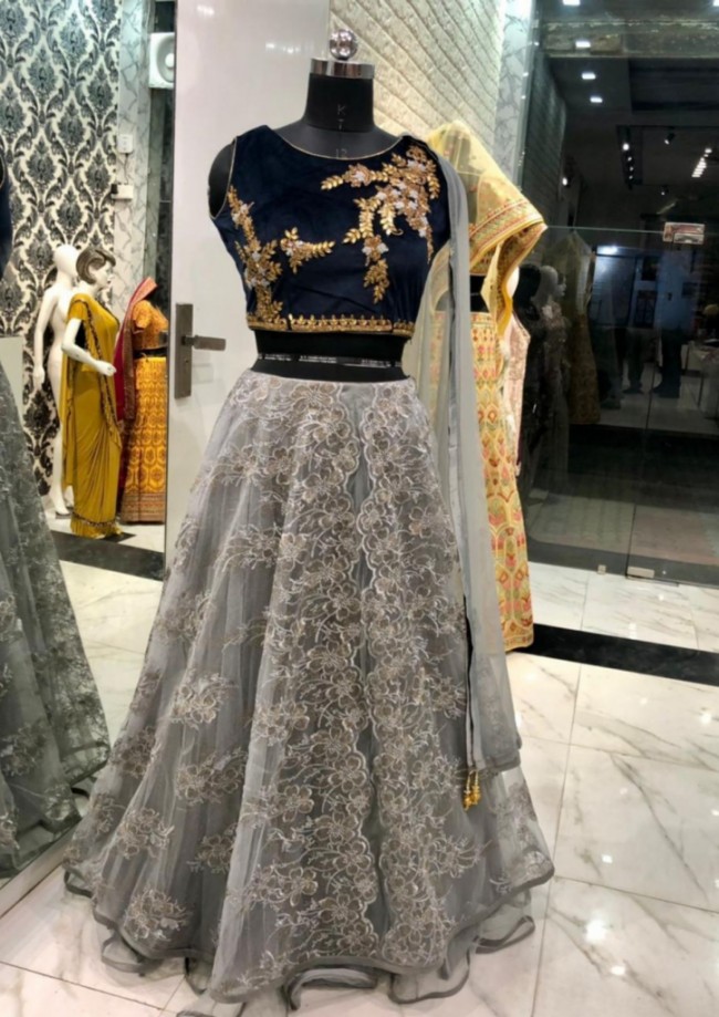 Grey Lehenga Choli